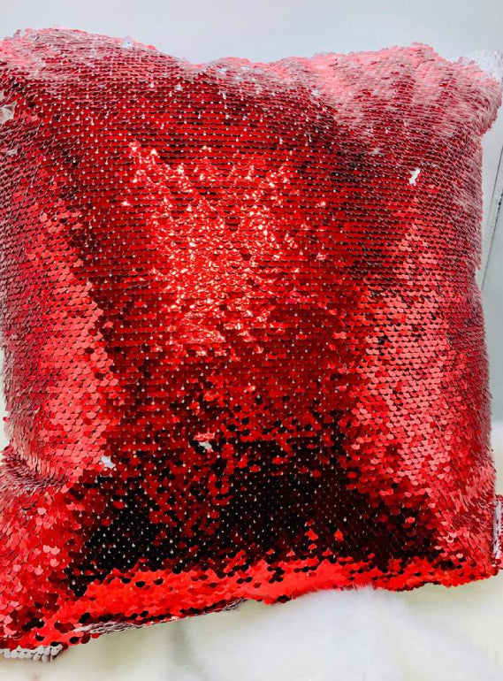 Custom Red Sequins Pillow