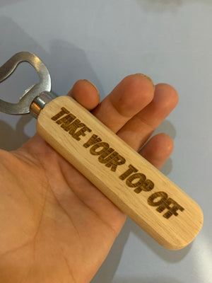 Laser Engraved Wood Bottle Opener